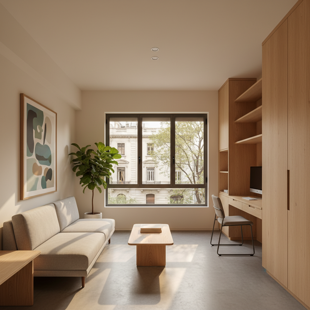 La Sutil Frontera: Redefiniendo el Living y el Home Office Urbano