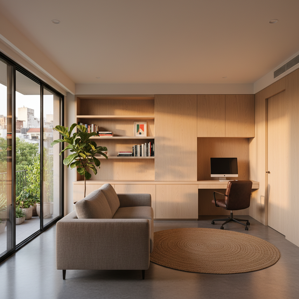 La Sutil Frontera: Redefiniendo el Living y el Home Office Urbano