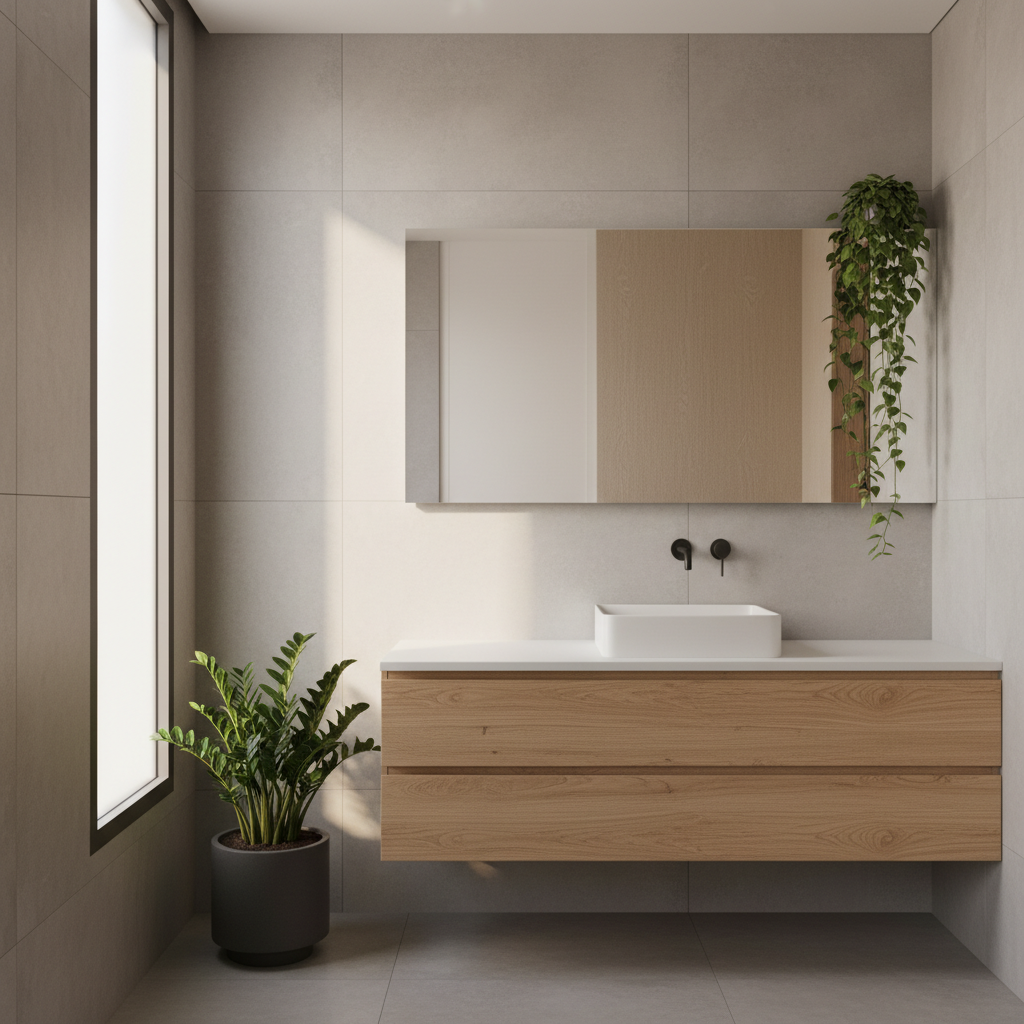 El Oasis Sostenible: Vegetación Inteligente para Baños Modernos