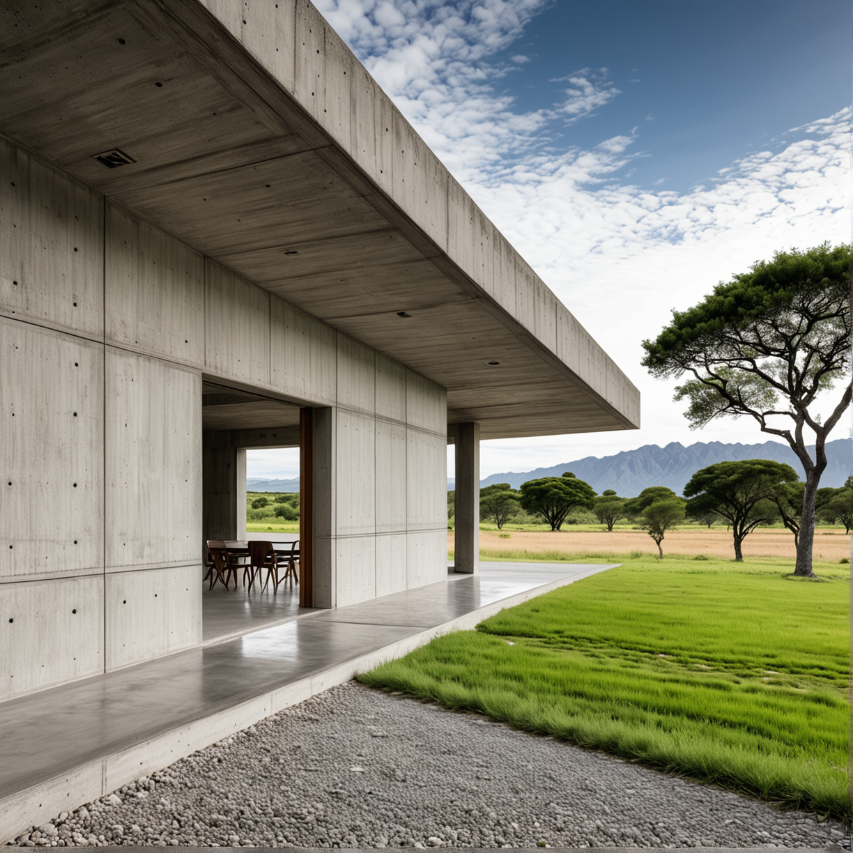 Brutalismo en el Campo: Un Diálogo entre Naturaleza y Estructura