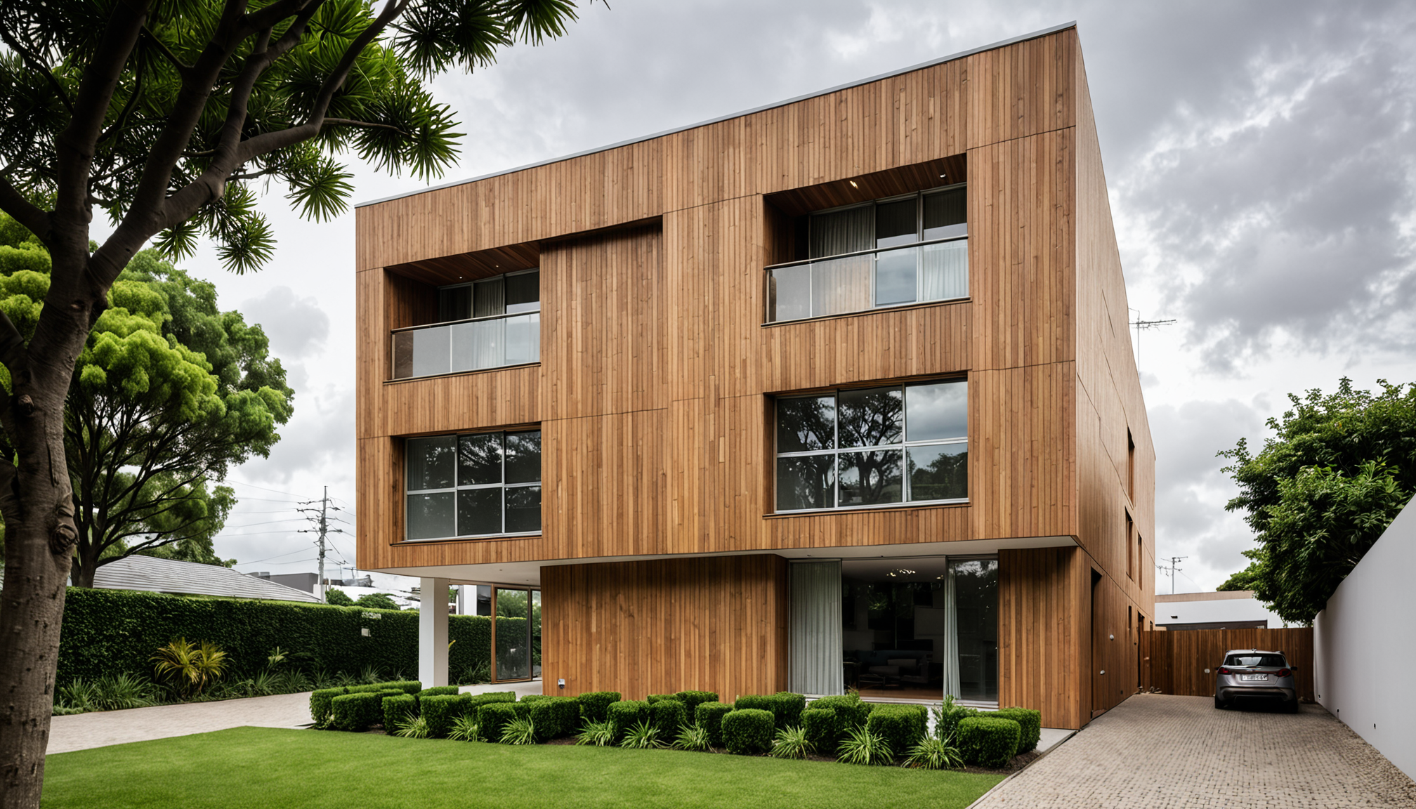 El Futuro de los Exteriores: Madera Técnica que Desafía las Inclemencias